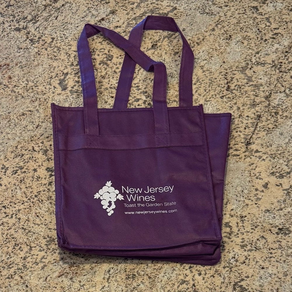 Purple 6 Bottle Wine Tote Bag